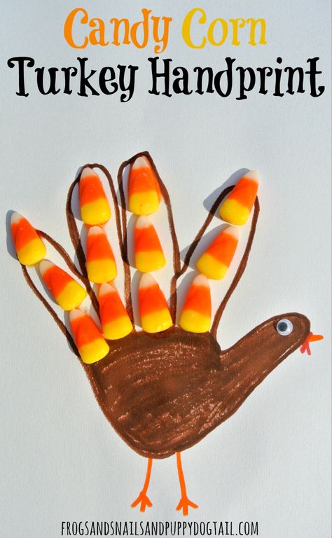 Turkey Diy Crafts, Thanksgiving Turkey Treats, Turkey Handprint Craft, Thanksgiving Activities For Kindergarten, Turkey Crafts Kids, Candy Corn Crafts, Thanksgiving Crafts For Toddlers, Thanksgiving Toddler, Fun Thanksgiving Crafts