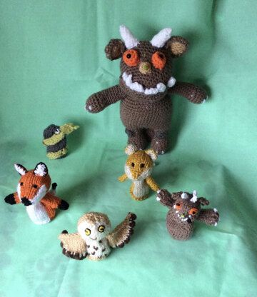 Gruffalo and Friends Finger puppets Knitting pattern by MrsMeeseMakes | LoveCrafts The Gruffalo, Knitting And Crochet, Finger Puppets, Keep Track, Puppets, Knitting Pattern, Crochet Projects, Crochet Pattern, Free Pattern