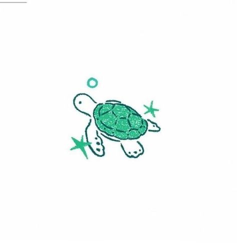 Cute Turtle Sketch, Turtle Sea Drawing, Hermit Crab Doodle, Sea Turtle Sticker, Sea Doodle Art, How To Draw A Sea Turtle, Simple Turtle Drawing, Turtle Drawing Cute, Sea Turtle Doodle