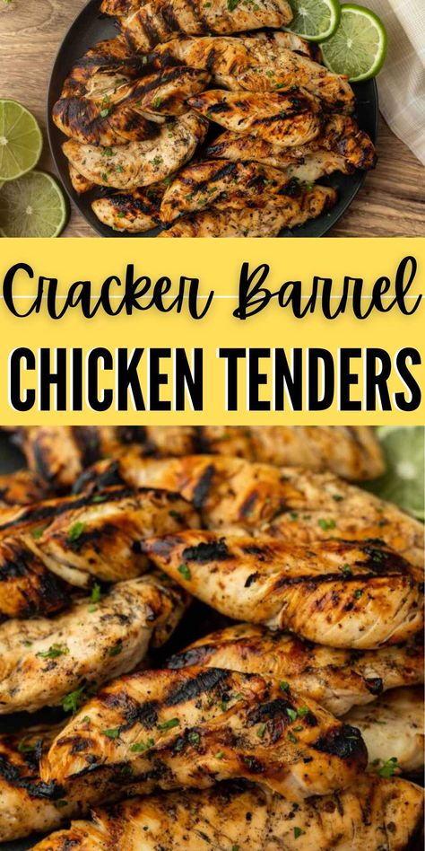 Cracker Barrel Grilled Chicken Tenders, Grilled Chicken Tenderloins, Easy Chicken Tenderloin Recipes, Recipes 3 Ingredients, Cracker Barrel Grilled Chicken, Steam Chicken Recipe, Chicken Cooking Times, Easy Chicken Tenders, Grilled Tenderloin