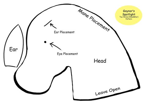 Horse Head Template, Cowboy Costume Kids, Hobby Horse Pattern, Unicorn Hobby Horse, Head Template, Horse Template, Stick Horses, Unicorn Printables, Sewing Machine Needle