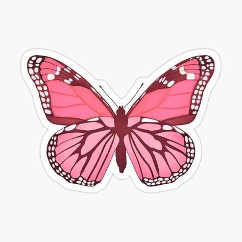 Stickers Rosa, Pink Butterfly Sticker, Pink Emojis, Sticker Freebies, Tiny Stickers, Butterfly Cutout, Sticker Design Inspiration, Baby Boy Scrapbook, Birthday Cake Topper Printable