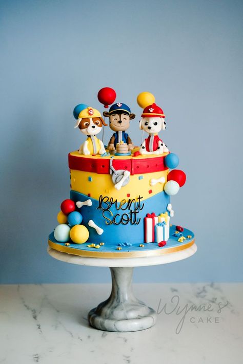 Paw Patrol Birthday Cake Boys, Paw Patrol Birthday Card, Paw Patrol Birthday Party Cake, Paw Patrol Birthday Decorations, Construction Birthday Cake, Baby Boy Birthday Cake, Paw Patrol Birthday Cake, Baby First Birthday Cake, Paw Patrol Cake