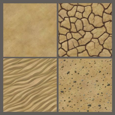 Show your hand painted stuff, pls! - Polycount Forum Desert Texture, Terrain Texture, Paint Games, Game Textures, Piskel Art, Hand Painted Textures, Tile Texture, Sand Textures, Texture Inspiration