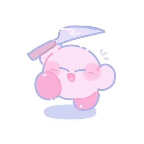 Kirby Kirby Studying, Cute Kirby Drawings, Kirby Illustration, Kirby Random, Kirby Doodle, Cute Kirby Pfp, Kirby Art Nintendo, Kirby Oc, Kirby Pfp