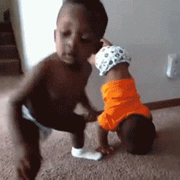 This tiny twerk team is really loving their spot in the winners’ circle: | 13 Babies Who Want You To Know You Just Got Served Dancing Baby, Family Humor, Second Baby, Funny Cat Videos, Dance Moves, My Chemical Romance, You Funny, Bones Funny, Funny Kids