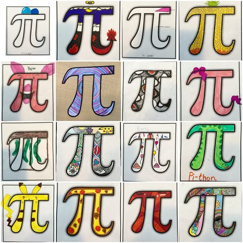 Decorating your own Pi. Pi Day celebration 2016. Liczba Pi, Pi Day Ideas, Pi Day Activities, Digits Of Pi, Pi Art, Art Teacher Ideas, Pi A, Irrational Numbers, Happy Pi Day