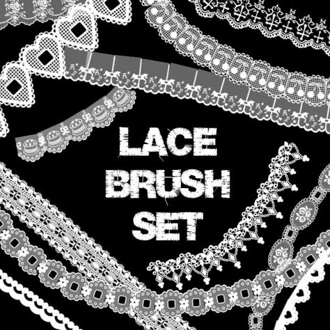 Lace Brush Set by CourtHouse on DeviantArt Gimp Brushes, Adobe Illustrator Brushes, Lace Drawing, Best Procreate Brushes, Photoshop Brush Set, Illustrator Brushes, Free Textures, Free Brush, Vintage Graphic Design