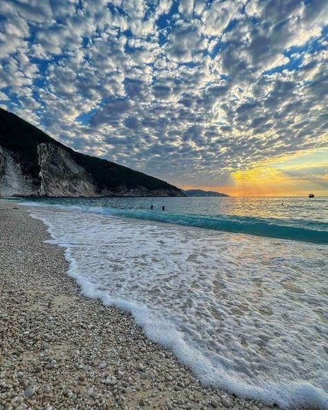 Myrtos Beach, Kefalonia Greece, Greek Vacation, Places In Greece, Greece Photography, White Pebbles, Greece Vacation, Greece Islands, Beaches In The World