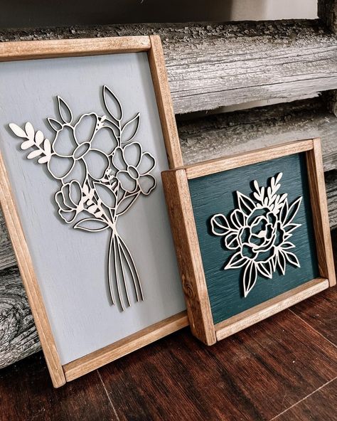 SOUTHWOOD DESIGN•EMILY & JAKE on Instagram: “It’s officially 1 week until Mothers Day! Shop our floral collection for the mom in your life! All orders placed by today will arrive by…” Wood Laser Ideas, Diy Laser Cut, Laser Cut Decor, Laser Cut Wood Crafts, Mdf Crafts, Laser Ideas, Laser Engraved Ideas, Puppet Crafts, Laser Art