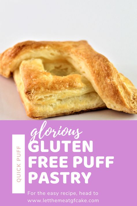 Gluten Free Puffed Pastry Recipes, Gluten Free Puff Pastry Recipe Ideas, Gluten Free Puff Pastry Recipe Desserts, Keto Puff Pastry, Gluten Free Puff Pastry Recipe, Gluten Free Pastry Recipes, Recipes Using Gluten Free Puff Pastry, Gluten Free Pastries, Gluten Free Rough Puff Pastry