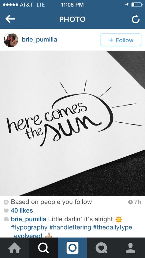 Here comes the sun tattoo idea                               … Beatles Tattoo Sleeve, Here Comes The Sun Tattoo, The Sun Tattoo, Letter Tattoos, Mommy Tattoos, Music Tattoo Designs, Sun Tattoos, Tattoo Clothing, Cute Little Tattoos