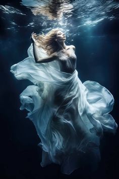 Underwater Photoshoot, Underwater Portrait, Water Shoot, Water Fairy, Bawah Air, Underwater Art, Girl In Water, Underwater Photos, Water Photography