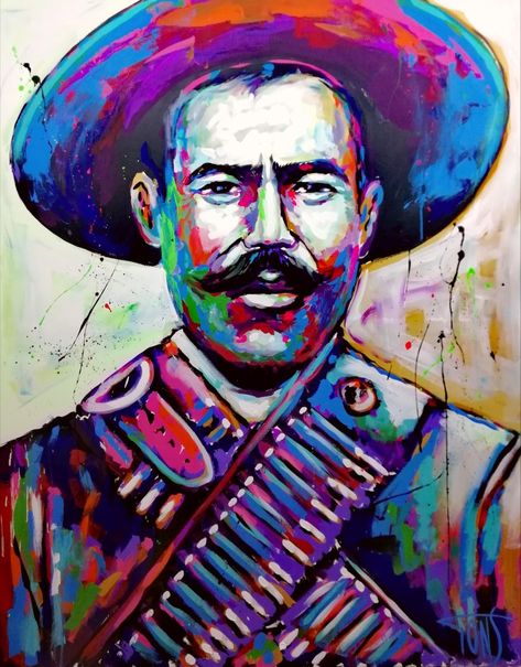 Poncho Villa, 3d Maya, Mexican Revolution, Pancho Villa, Visionary Art, Painting Ideas, Home Remodeling, Pop Art, Women's Fashion