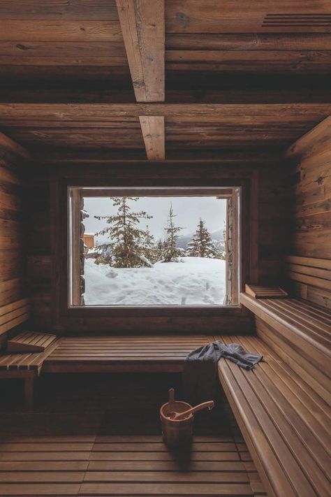 Building A Sauna, Art Baroque, Sauna Diy, Sauna House, Cabin In The Mountains, Sauna Design, Outdoor Sauna, Winter Cabin, Modern Cabin