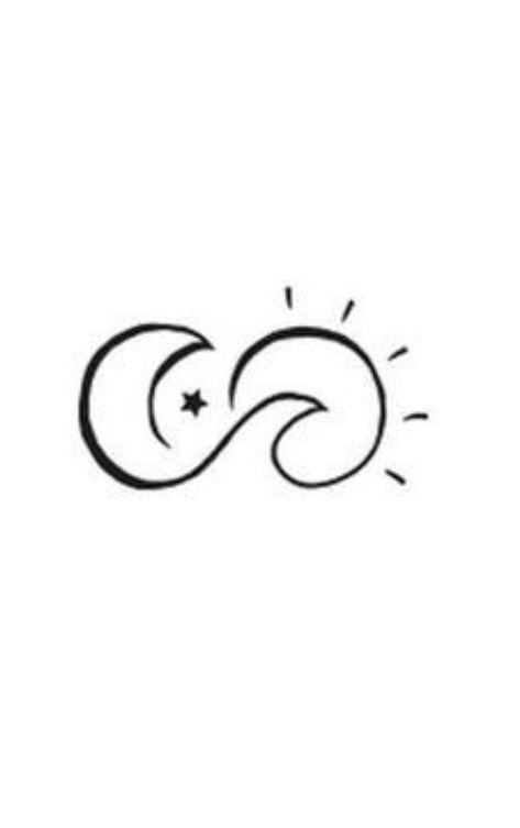 Sun Moon Stars Waves Tattoo, Sun Moon Stars Ocean Tattoo, Wave And Star Tattoo, Sun Moon Wave Tattoo, Simple Ocean Tattoo, Tattoo Sol E Lua, 2x2 Tattoo Ideas, 2x2 Tattoo, Sarah Tattoo