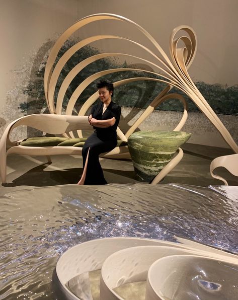 Helena Xuan at 2019 Miami Art Basel Preview Joseph Walsh Studio Lounge Joseph Walsh, Cubes Architecture, Studio Lounge, How To Bend Wood, Handmade Chair, Retail Space Design, Artistic Furniture, Long House, Bedroom Door Design