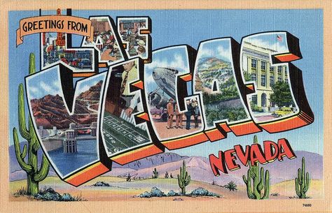 Greetings from Las Vegas, Nevada Old Vegas, Vintage Postcards Travel, Postal Vintage, Fallout New Vegas, Travel Postcard, Las Vegas Weddings, Large Letters, Post Card, Las Vegas Nevada