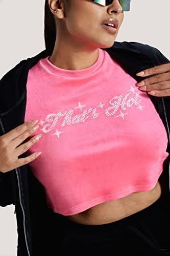 Barbie inspired womens clothing Bedazzled Crop Top, Btv Outfits, Y2k Rhinestone Top, Casual Lounge Outfits, Paris Halloween, Hot Crop Tops, Haute Mess, Slogan Tees, Oc Outfits