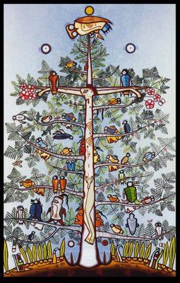 Tree of Life | Blake Debassige Ojibway Art, Ojibwe Art, Indian Spirituality, Famous Trees, Manitoulin Island, Native Pride, Native American Artists, Canadian Art, Ap Art