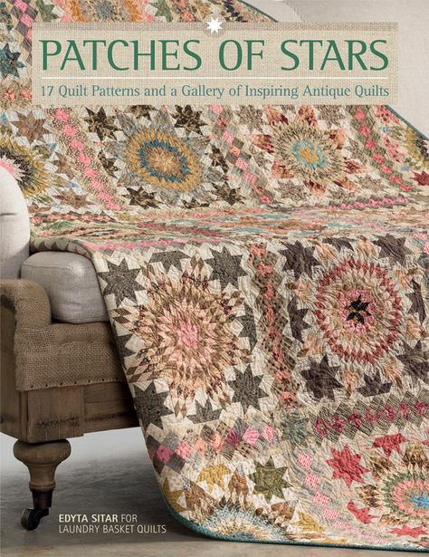 The third book in Edyta Sitar’s best-selling “Patches” series celebrates a quintessential quiltmaking motif: the star! 🌟🌟🌟 In Patches of Stars, Star blocks of all varieties first take center stage in a gallery of breathtaking antique quilts, from modest, make-do designs to astonishing showstoppers. Antique star quilt: Star of Diamonds, 67″ × 81½", Sitar Family … Antique Quilts Patterns, Quilt Pattern Book, Basket Quilts, Quilt Fabrics, Laundry Basket Quilts, Quilt Care, Basket Quilt, Quilt Stores, Star Quilt Patterns