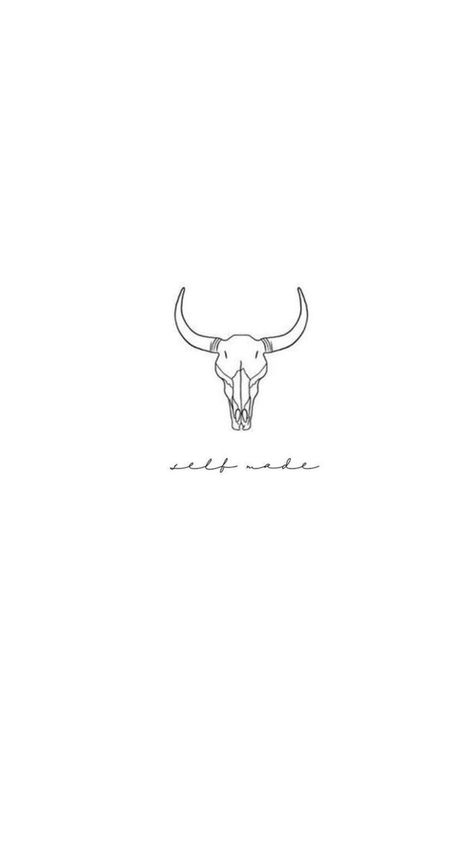 Bison Skull Tattoo Simple, Longhorn Tattoo Outline, Longhorn Skull Tattoo Simple, Bull Skull Hand Tattoo, Tiny Bull Tattoo, Texas Long Horn Tattoo For Women, Simple Cow Skull Tattoo, Cute Bull Tattoo, Texas Long Horn Tattoo