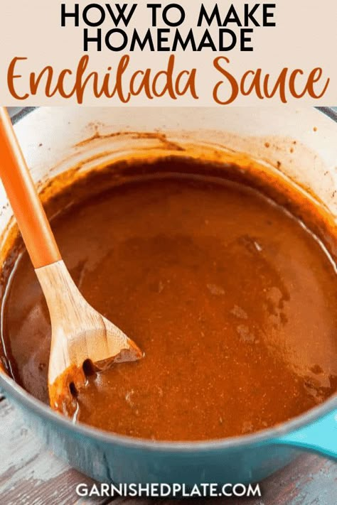 Authentic Mexican Recipes, Mexican Sauce, Wooden Beds, Homemade Enchilada Sauce, Homemade Enchiladas, Mexican Cooking, Enchilada Recipes, Latin Food, Bed Ideas