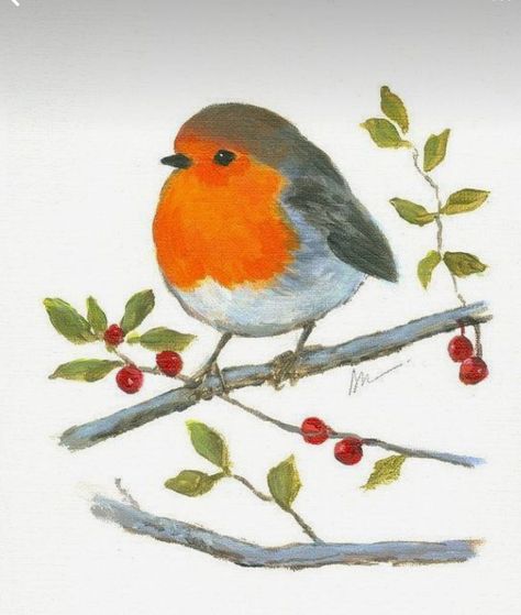 Robin Bird Drawing, Robin Bird Tattoos, Tattoo Wall Art, Painting Nursery, Bird Drawing, Nursery Paintings, Christmas Card Art, Bird Tattoo, Robin Bird