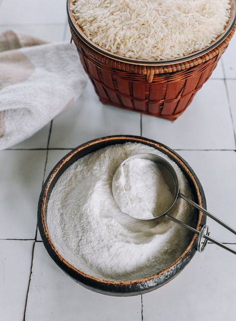 How to Make Rice Flour (In Seconds!) - The Woks of Life Diy Rice Flour, Recipes Using Rice Flour, Make Rice Flour, Taro Cake, Difficult Words, Turnip Cake, Food Substitutes, Raw Rice, Wok Recipes