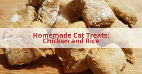 Homemade Chicken And Rice, Cat Treats Recipes, Homemade Cat Treats Recipes, Diy Cat Treats, Homemade Cat Treats, Cat Food Recipe, Dog Treat Business, Cat Breeding, Cat Shelters