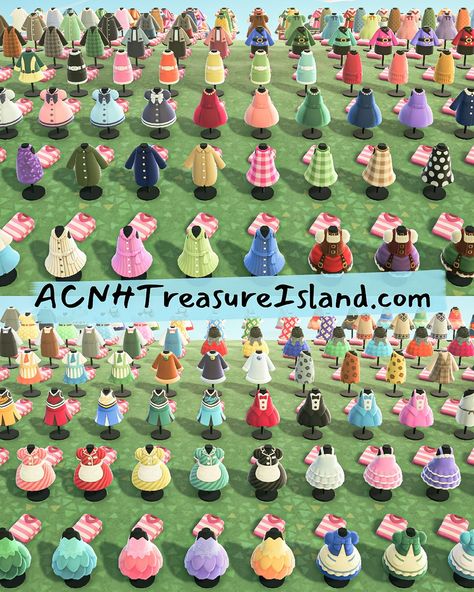 Clothing : Outifts and Clothing : Accessories islands! Visit both with our wardrobe refresh package 📦 #acnh #animalcrossing #animalcrossingnewhorizons #acnhcommunity treasure island loot island dodo code dream address Animal Crossing Treasure Island Dodo Codes, Acnh Treasure Island Code, Animal Crossing Dodo Code, Dodo Code Animal Crossing, Acnh Clothes Codes, Acnh Treasure Island, Dream Address, Dream Code, Wardrobe Refresh