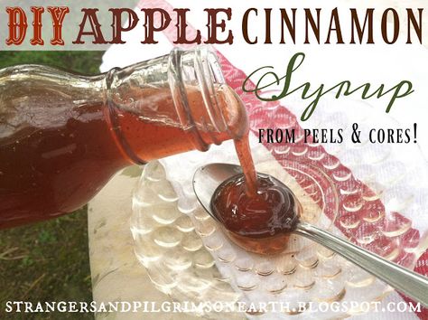 Apple Peel Recipe, Apple Syrup Recipe, Apple Syrup, Canning Apples, Making Apple Pie, Diy Apple, Jam Recipes Homemade, Canning Jam, Cinnamon Syrup