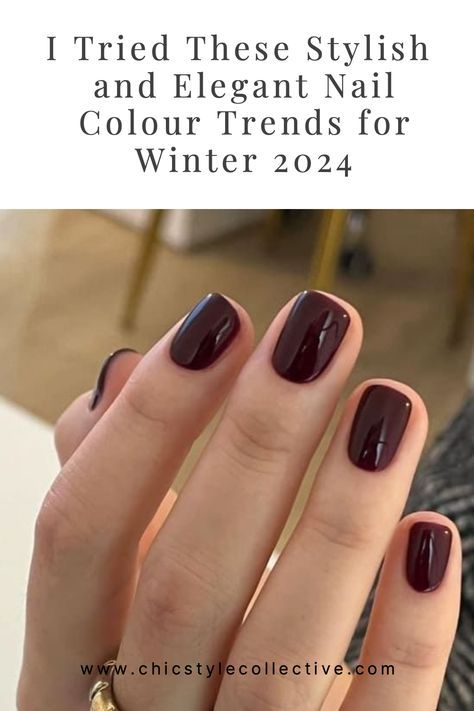 Gel Manicure Colors Winter, Christmas Nail Colours, Christmas Color Nails, Winter 2024 Nails, Manicure Classy, Festive Nail Colors, Classy Nails Ideas, Nail Colour Ideas, Winter Manicures