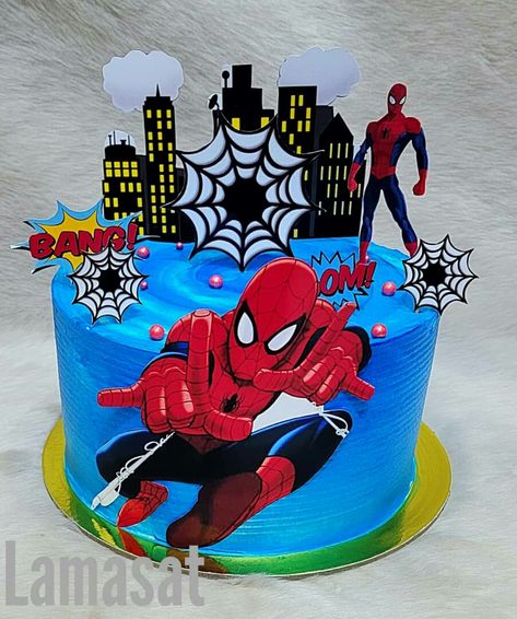 Spider Man Birthday Cakes For Boys, Spiderman Birthday Cake, Boy Cakes, Spiral Crochet, Bear Birthday Party, Buttercream Frosting Recipe, Barbie Birthday Party, Spiderman Cake, Birthday Cakes For Men