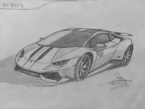 Lamborghini Drawing, Scribbling Drawing, Drawing Inspo Sketch, Motorbike Drawing, Inspo Sketch, Vehicle Drawing, Beautiful Pencil Sketches, Sketch Beautiful, Easy Sketches