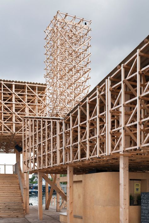 Floating Pavilion, Tom Emerson, Structural Model, Timber Architecture, Modern Architecture Interior, Pavilion Architecture, Wooden Architecture, Temporary Structures, Wood Architecture