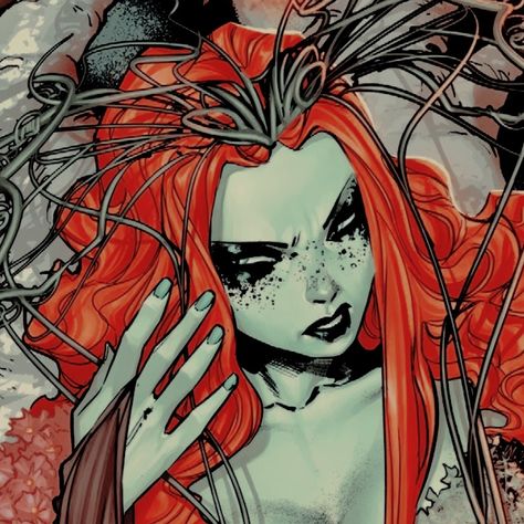 Poison Ivy Icons, Poison Ivy Character, Poison Ivy Comic, Dc Poison Ivy, Pamela Isley, Poison Ivy Dc Comics, Profile Drawing, Female Villains, Gotham Girls