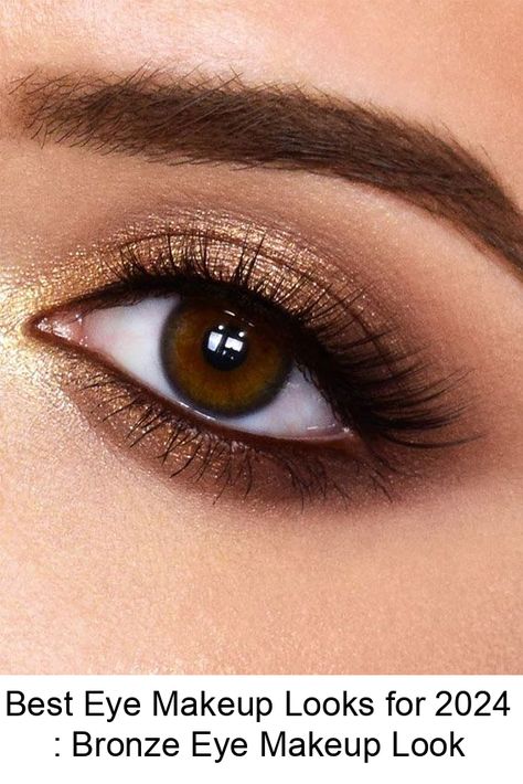 4. Bronze Eye Makeup Look Looking for the best eyeshadow eye makeup trends 2021. Whether smokey, Euphoria or soft glam eye makeup looks we've got all covered for you to be inspired. This eye makeup idea features bronze eye shadow for brown eyes. Natural Glam Makeup For Hooded Eyes, Soft Glam Hooded Eyes, Light Brown Makeup Looks, Glam Eye Makeup Looks, Shadow For Brown Eyes, Eye Shadow For Brown Eyes, Soft Glam Eye Makeup, Eye Makeup Idea, Brown Eyeshadow Looks