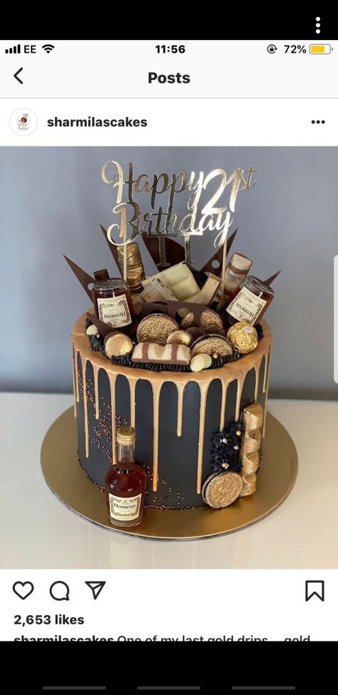 18th Birthday Cake For Guys, Grandpa Birthday Cake, 3 Tier Birthday Cake, 40th Birthday Cakes For Men, Fancy Birthday Cakes, 90th Birthday Cakes, Cocktail Cake, Tiered Cakes Birthday, Wedding Cake Fresh Flowers