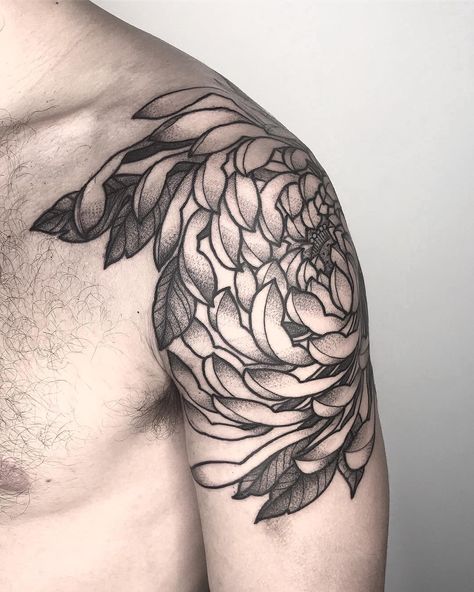 • Crisântemo • primeira sessão do João, valeu pela confiança meu mano! Até a próxima 🙏🏻🙃 Crisantemo Tattoo, Flor Tattoo, Tattoo Shoulder, Manado, Shoulder Tattoo, Blackwork, Cool Tattoos, Flower Tattoo, Tatting