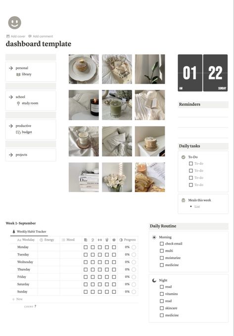 Notion Routine, Notion Anime, Library Notion, Academia Notion, Free Dashboard Templates, Notion Stickers, Notion Dashboard Template, Tracker Aesthetic, Notion Organization