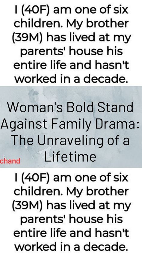 Imagine being in a room full of laughter, holiday cheer, and suddenly, a storm of insults and accusations is hurled at you. This is the reality for a 40-year-old woman, who found herself at the center of a family drama that has spanned decades. The antagonist? Her own brother, a 39-year-old man who has never left their parents' home. The woman, who has fought her own battles with mental health, now faces a choice - to return to the house of conflict or to stand her ground. 💔🏠 Facebook Ads Manager, Family Drama, School Humor, A Storm, Funny Tweets, New Pins, Drama, Parenting