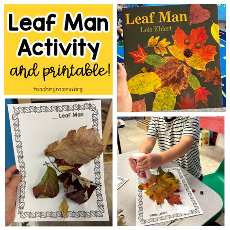 Leaf Man Activity Leafman Activities, Leaf Unit Preschool, Leaf Man Craft Preschool, The Leaf Theif Craft, Leaf Man Activities, Leaf Man Craft, Preschool Leaves, Art Project For Preschoolers, Project For Preschoolers