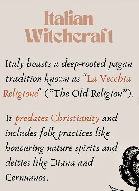 Stregheria Italian Witchcraft, Witch Culture, Italian Folk Magic, Italian Witchcraft, Hearth Witch, Cheers Witches, Happiness Spell, Pagan Magick, Spell Books