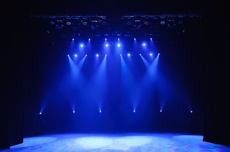 Blue Stage Lighting, Stage With Lights, Broken Butterfly, Silent Sky, Blue Lighting, Spot Lights, Lighting Concepts, Stage Show, Event Lighting