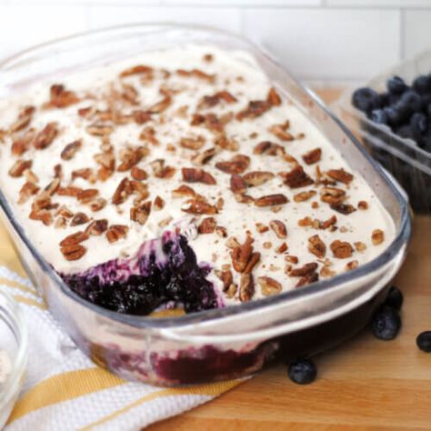 Blueberry Jello Salad Recipe - Granny's in the Kitchen Blueberry Jello, Blueberry Jello Salad, Blueberry Salad Recipes, Gouda Grits, Fluff Salad Recipes, Blueberry Desserts Recipes, Jello Dessert, Jello Dessert Recipes, Blueberry Salad