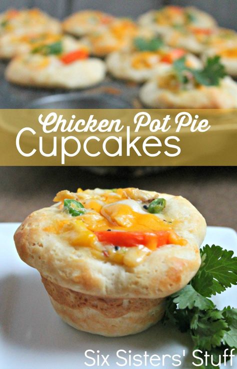 Pot Pie Cupcakes, Chicken Pot Pie Cupcakes, Frozen Biscuits, Mini Chicken Pot Pies, Mixed Veggies, Leftover Rotisserie, Pie Cupcakes, Chicken Pot Pie Soup, Beautiful Breakfast