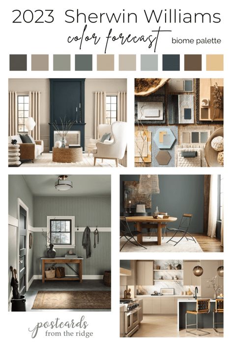 Sherwin Williams 2023 Paint Colors - Postcards from the Ridge Best Paint Colors 2023, Paint Colors For 2023, Colors Bedroom, Office Paint Colors, Dining Room Paint Colors, Office Paint, Paint Trends, Shingle Colors, Colors 2023