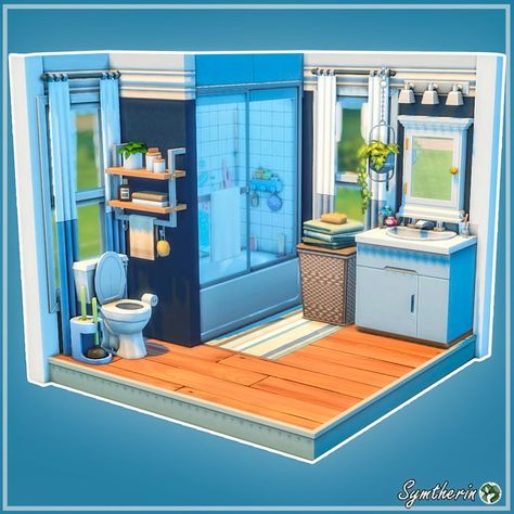 Sims 4 Cute Bathroom, Sims 4 Base Game Nursery, Sims4 Bathroom Ideas, Sims 4 Dlc Free, Sims 4 Bathroom Ideas Base Game, Sims 4 Small Bathroom, Sims 4 Book Nook, Sims 4 Bathroom Ideas No Cc, Floorplans Sims 4