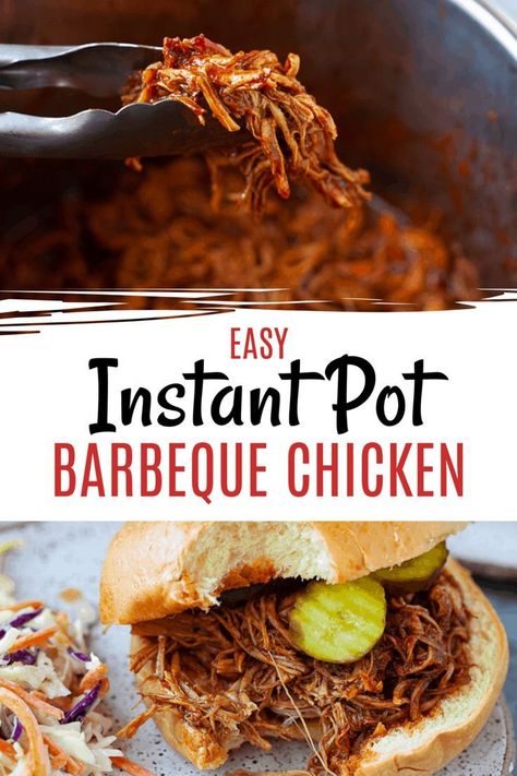 Instant Pot Bbq Chicken, Bbq Plates, Backyard Summer, Bbq Chicken Recipes, Instant Pot Recipes Chicken, Instant Pot Dinner Recipes, Easy Instant Pot Recipes, Potluck Recipes, Instapot Recipes